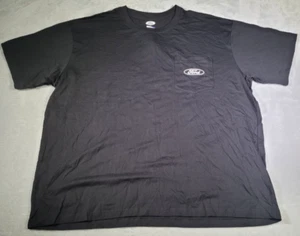 Ford TShirt Mens 3XL Pitch Black Logo Script Vertical Pocket Tee Automobile Cars - Picture 1 of 8