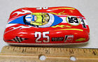 Vintage Tin Toy Red Race Car made in Japan, Tin Lithograph racecar, NEW!
