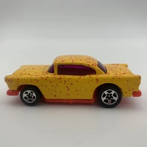 Hot Wheels 1978 Yellow '55 Chevy Bel Air Juice Machine Splatter Paint Malaysia - Picture 1 of 7