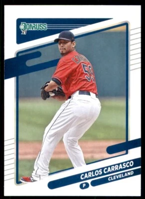 2021 Panini Donruss #91 Carlos Carrasco - Image 1 of 2