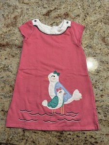 Toddler Girl Size 3t Gymboree Knit Sweater Dress Embroidered Birds, Pink - Picture 1 of 6