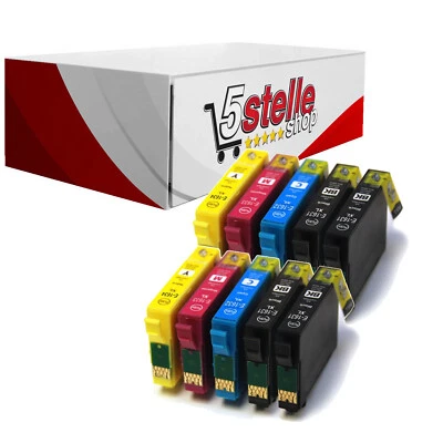 KIT 10 CARTUCCE XL PER STAMPANTE EPSON WORKFORCE WF-2750DWF WF2750 DWF - Immagine 1 di 3