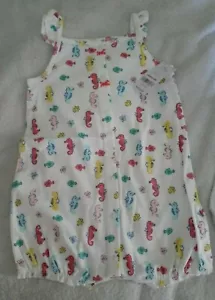 Carter's Kleinkind Mädchen Seepferdchen Strampler/Neu mit Etikett/24M - Bild 1 von 5
