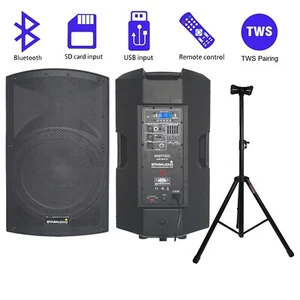Altavoces bidireccionales PA Active 4000W Powered BT TWS Altavoz con soporte de altura ajustable - Imagen 1 de 24