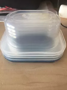 4 X 10.1 Oz RECTANGULAR FOOD STORAGE CONTAINERS 10.1oz 300Ml AR+COOK - Picture 1 of 8