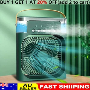 Portable Mini Air Cooler Fan Air Conditioner Cooling Fan Humidifier Desk USB Fan - Picture 1 of 16