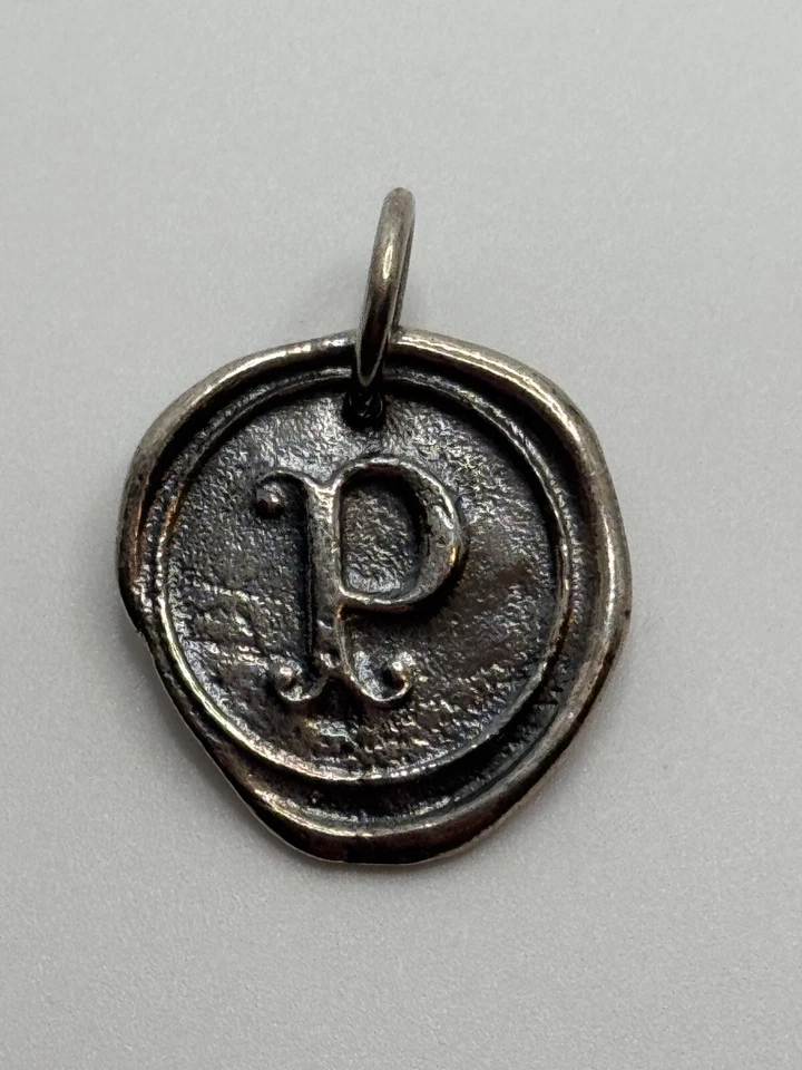 Waxing Poetic Sterling Silver Insignia P Initial Monogram Charm - Image 1 of 4