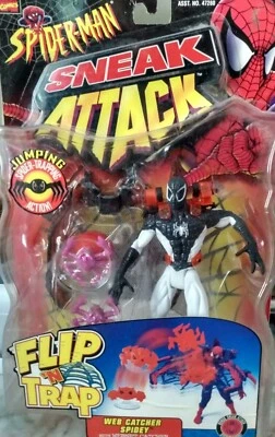 Spider-Man 1998 Sneak Attack Web Catcher Spider con Webnet Catcher Toy Biz Foto 1 de 4