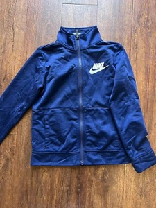 Nike Full Zip Jacket Youth Child 5-6 Years Old Boys Girls Blue Kids Mock Neck LS - Picture 1 of 4