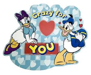 POSTKARTE UNBESENDET DISNEY Daisy Duck Donald Duck VERRÜCKT NACH DIR - Bild 1 von 4