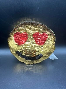Emoticono de peluche de 5"" emoji de juguete de peluche ojos de corazón - Imagen 1 de 4