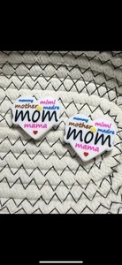 Mom Madre Heart Silicone Focal Beads DIY Beadable Pens 2 Pcs - Picture 1 of 1