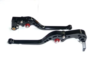 YAMAHA MT-10 2022-2025 LONG BLACK BRAKE + CLUTCH LEVERS SET TRACK RACE ROAD - Picture 1 of 11