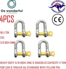 4pcs 10mm D Shackles U Loop Dee Shackle Chain Link Fastener Tow Car Trailer