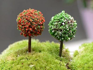 20pcs Mixed Color Mini Trees 35mm for Miniature Fairy Garden Dollhouse Plant Pot - Afbeelding 1 van 6