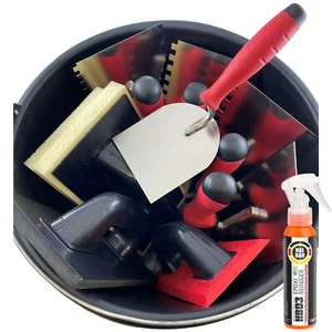 Fliesen Fugbox Handwerkerset Fliesenleger Zahnkellen Baueimer 11teilig CT02_10A - Bild 1 von 12