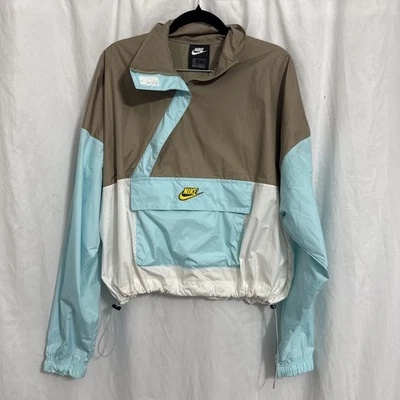 Nike Mujer Icon Clash Tejido Anorak Viento Chaqueta Mediana Pullover 1/4 Cremallera Recortada Foto 1 de 4