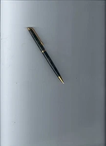 Waterman Gray Marble Hemisphere Twist Ball Point Pen W/Gold Trim-France - Picture 1 of 6