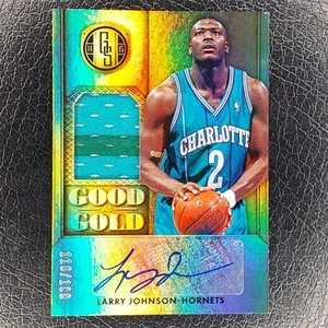 LARRY JOHNSON /199 Good As Gold HOLO Patch Auto 2014-15 Gold Standard Basketball - Picture 1 of 2