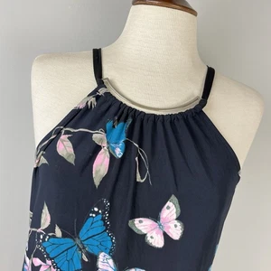 INC International Concepts Sleeveless Top Womens M Butterfly Rose VTG Y2K NWT - Picture 1 of 7