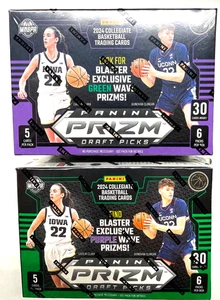 Caja bláster de tarjetas de baloncesto universitarias Panini 2024 verde y púrpura - 2 cajas - Imagen 1 de 6