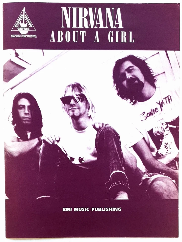 Nirvana - About A Girl 1989 Original Australian Sheet Music Guitar Tab- Rare! - Image 1 of 1