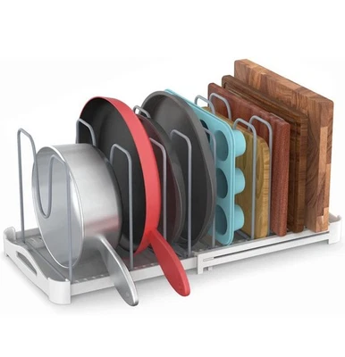 EVERIE Organizador de Utensilios para Hornear Ajustable Olla Tapa Soporte, 7.7”x12.6”x 21.5” Foto 1 de 4