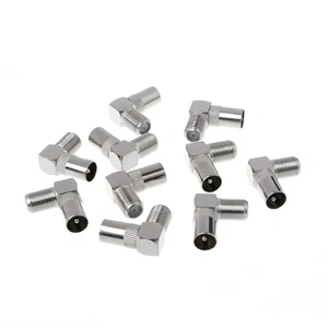 10 Pcs Right Angled Angle 90 degree F Connector Female to RF Coax Male Plug Aeri - Picture 1 of 6