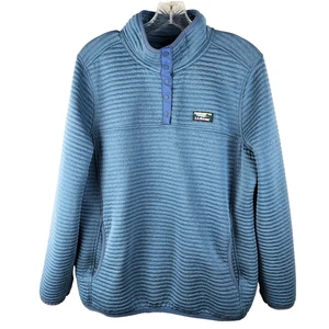 LL Bean airlight knit pullover womens sz XL green Snap-front Heather Outdoor - Picture 1 of 6