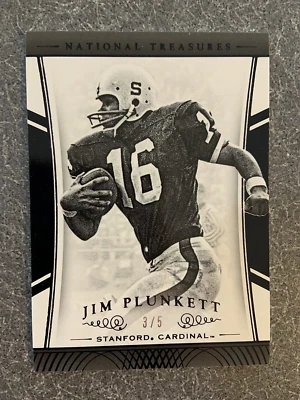 Jim Plunkett 2015 NT College Legends Century Black Parallel /5 Stanford - Image 1 of 4