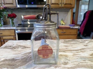 RARE Montgomery Ward Antique 4qt. Glass Butter Whipper Churn Beautiful - Picture 1 of 18