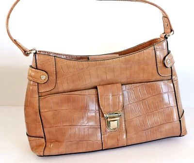 Bolso de mano vintage Liz Claiborne. Color beige con herrajes en tono dorado Foto 1 de 4