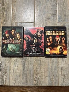 Pirates Of the Caribbean DVD Set Black Pearl Deadman’s Chest World End Lot Of 3 - Picture 1 of 14