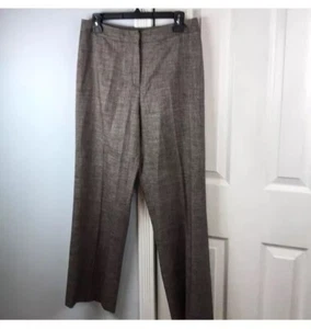 Lafayette 148 New York Women’s Brown Plaid Dress Pants Wool Blend Size 8. - Picture 1 of 11