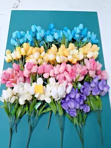 Lot 20 Ashland artificial Tulip bush Michael’s Floral Wreath Bouquet Vase LOT 3 - Picture 1 of 7