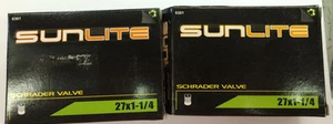 Sunlite Bicycle Tubes ( One Pair) 2 Tubes-27 x 1-1/4 -Schrader valves - Picture 1 of 4
