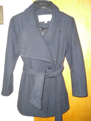 Abrigo/chaqueta para mujer Jessica Simpson, pequeño/pequeño azul oscuro/negro Foto 1 de 4