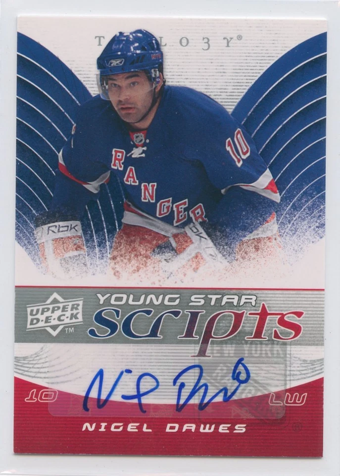 08-09 UPPER DECK TRILOGY YOUNG STAR SCRIPTS AUTOGRAPH AUTO NIGEL DAWES *52015 - Image 1 of 1