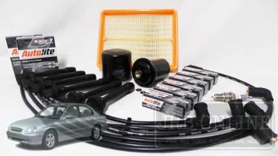 Hyundai Sonata EF G6BV 2.5L V6 98~01 AIR OIL FUEL FILTER LEADS SPARK SERVICE KIT - image 1 of 4