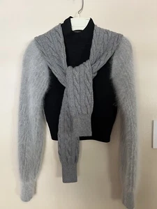 NWOT Alexander Wang Tie Shoulder Wool & Cashmere Sweater . Size XS - Picture 1 of 8