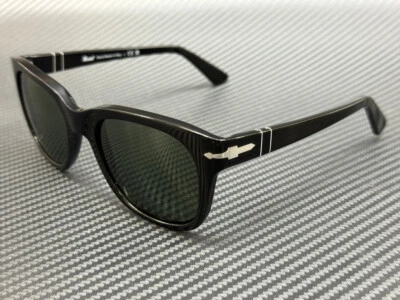 PERSOL PO3372S 95 31 Black Green Unisex 55 mm Sunglasses - Image 1 of 4