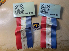 1991 Desert Storm Lapel Pin & Salute to the Troops/Flag Day Celebration Ribbons