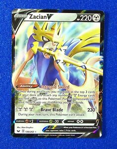 Zacian V 138/202 Sword & Shield Base Set ULTRA RARE Pokemon Card NEAR MINT