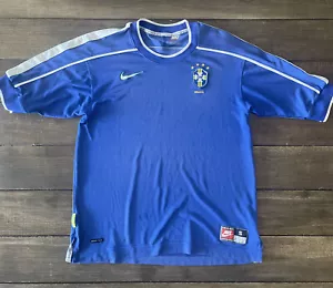 Brazil 1998 Away Nike Original Football Shirt Size Small - Picture 1 of 12