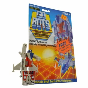 Vintage TONKA GOBOTS "HEAT SEEKER" #52 Friendly Robot FIGHTER PLANE + CARD-BACK! - Picture 1 of 8