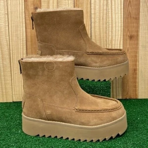 UGG 1122514 Classic Rising Heel Zip Chestnut Suede Boots Women's SZ 5 - Picture 1 of 13