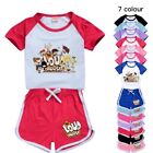 Kids Boys Girls The Loud House T-Shirt Shorts Sets Tracksuit Sportswear Outfits^