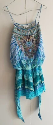 Camilla Franks Topaki Cielo Corbata Corbata Mono Talla 2 12 Mediano $4 EXPRESS Foto 1 de 4