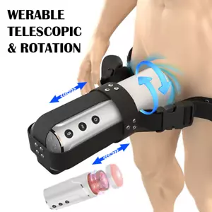 Male Masturbaters Automatic HandsFree Telescopic Cup Thrusting Stroker Sex Toy - Picture 1 of 12