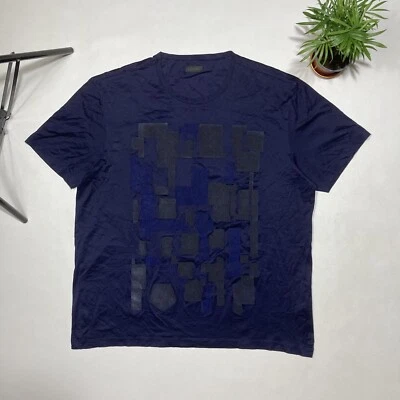 Camiseta Z ZEGNA Azul Algodón Calce Ajustado Extrafina Ligera Jersey Tela 3XL Foto 1 de 4